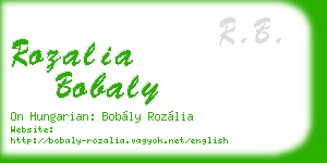 rozalia bobaly business card