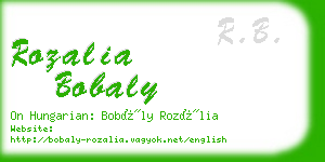 rozalia bobaly business card